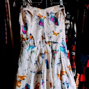 Betsey Johnson strapless butterfly dress